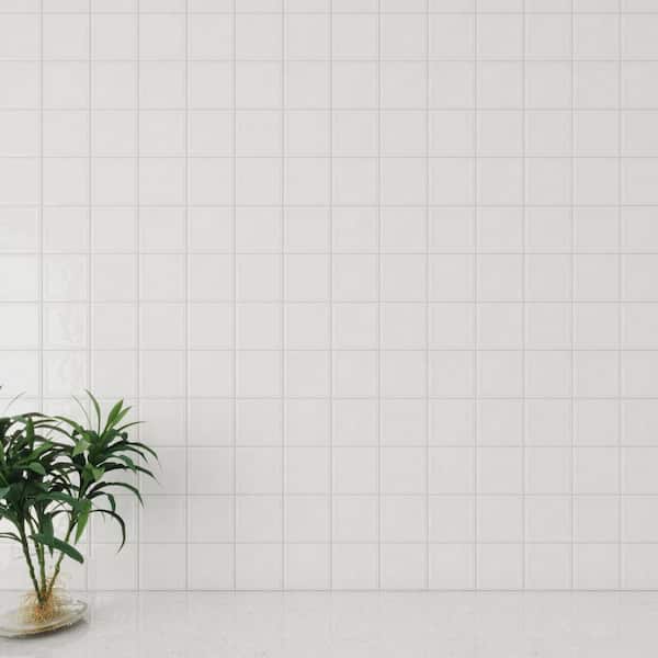 Spanish NOA Ceramic 8"x 8"x 8mm Wall Tile Case - White (25 PCS, 11 Sq. Ft.)
