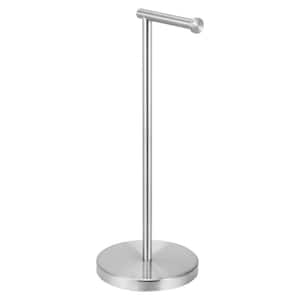 Bathroom Freestanding Toilet Paper Holder Tissue Roll Holder Floor Stand in Brushed Finish