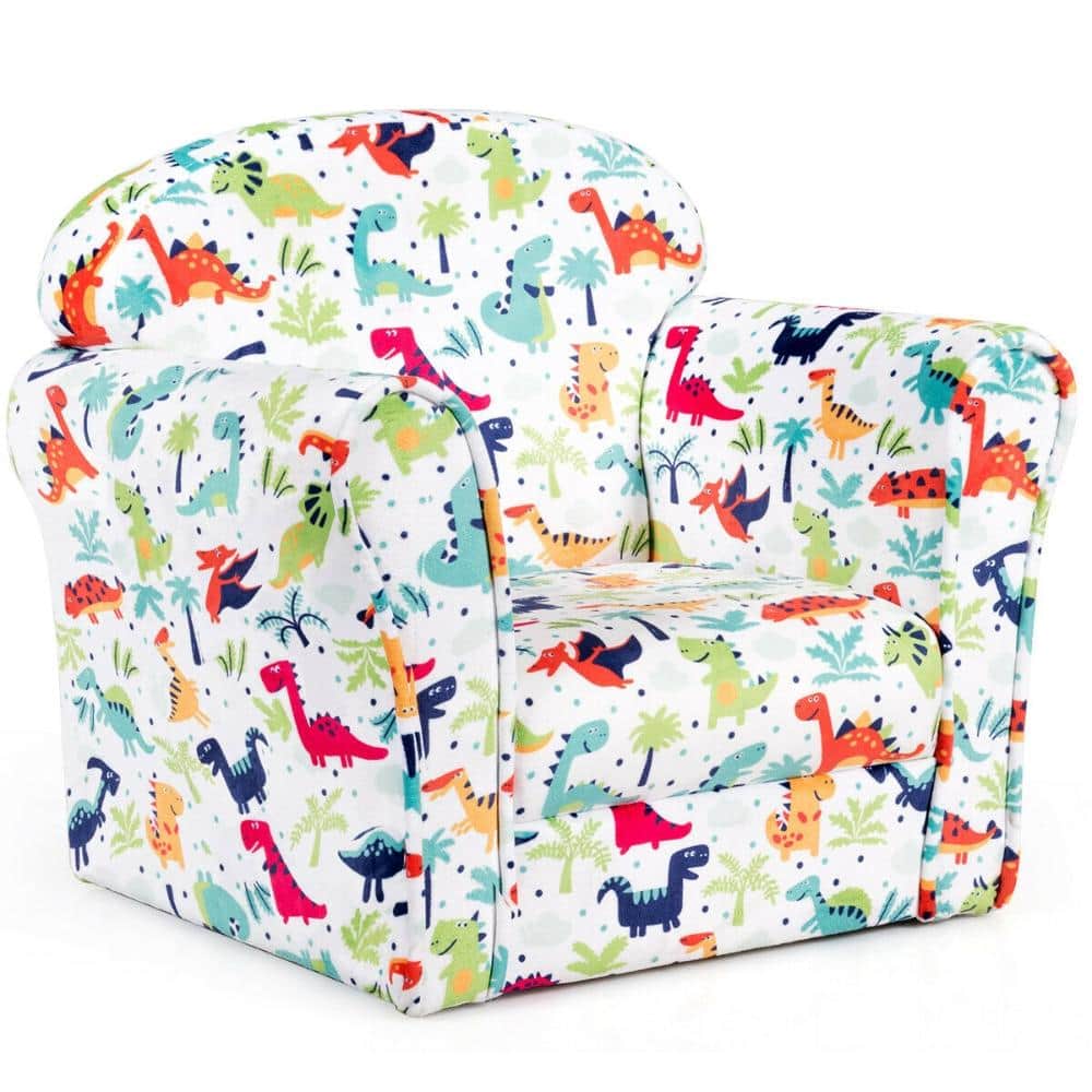 Kids Single Sofa Toddler Armchair Wood Frame 20D Sponge Eucalyptus Flannel 110 lb. Dinosaur Pattern 10 lb. price history on PriceWatchPro