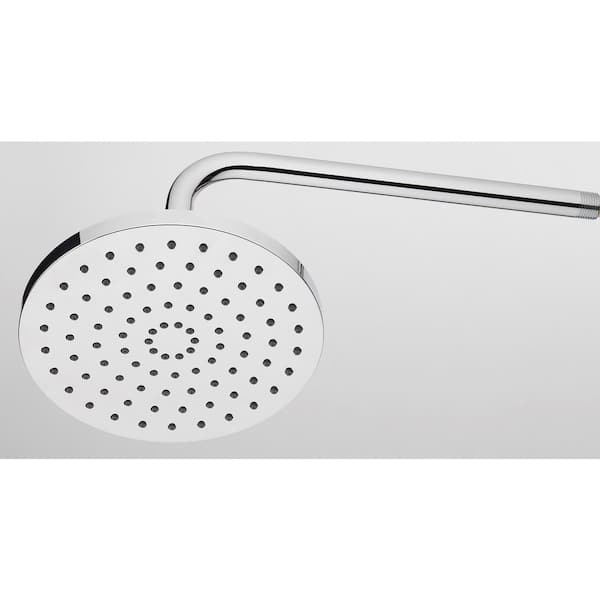 1-Spray Pattern 8 in. Single Wall Mount Fixed Rain Shower Head in Chrome