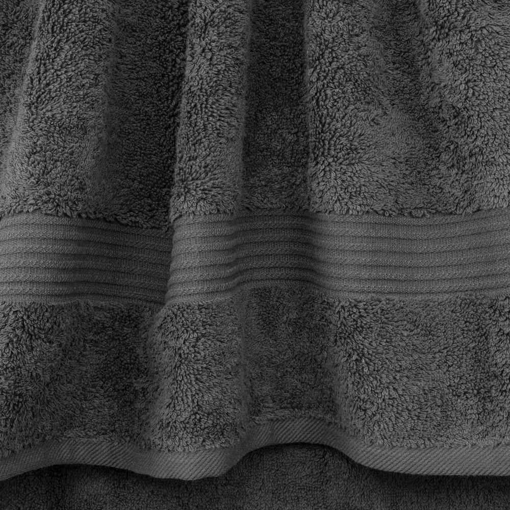 Dark Gray Turkish Cotton 6-Piece Bathroom Towel Set