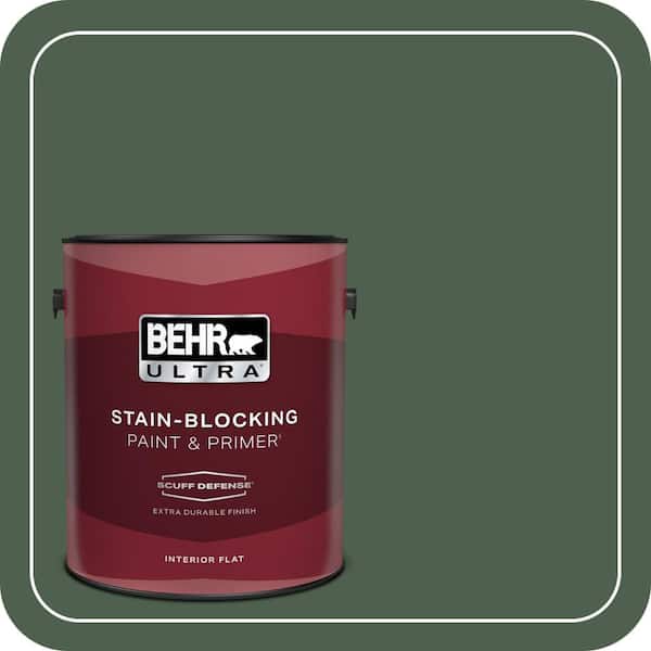 BEHR ULTRA 1 gal. #450F-7 Hampton Green Extra Durable Flat Interior Paint & Primer