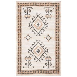 Safaveh Klm Collecton Accent Rug - 4' X 6', Natural & Blue