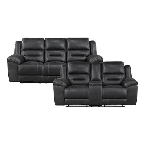 Lazzara Anslee 84 in. W Pillow Top Arm Microfiber Rectangle 3