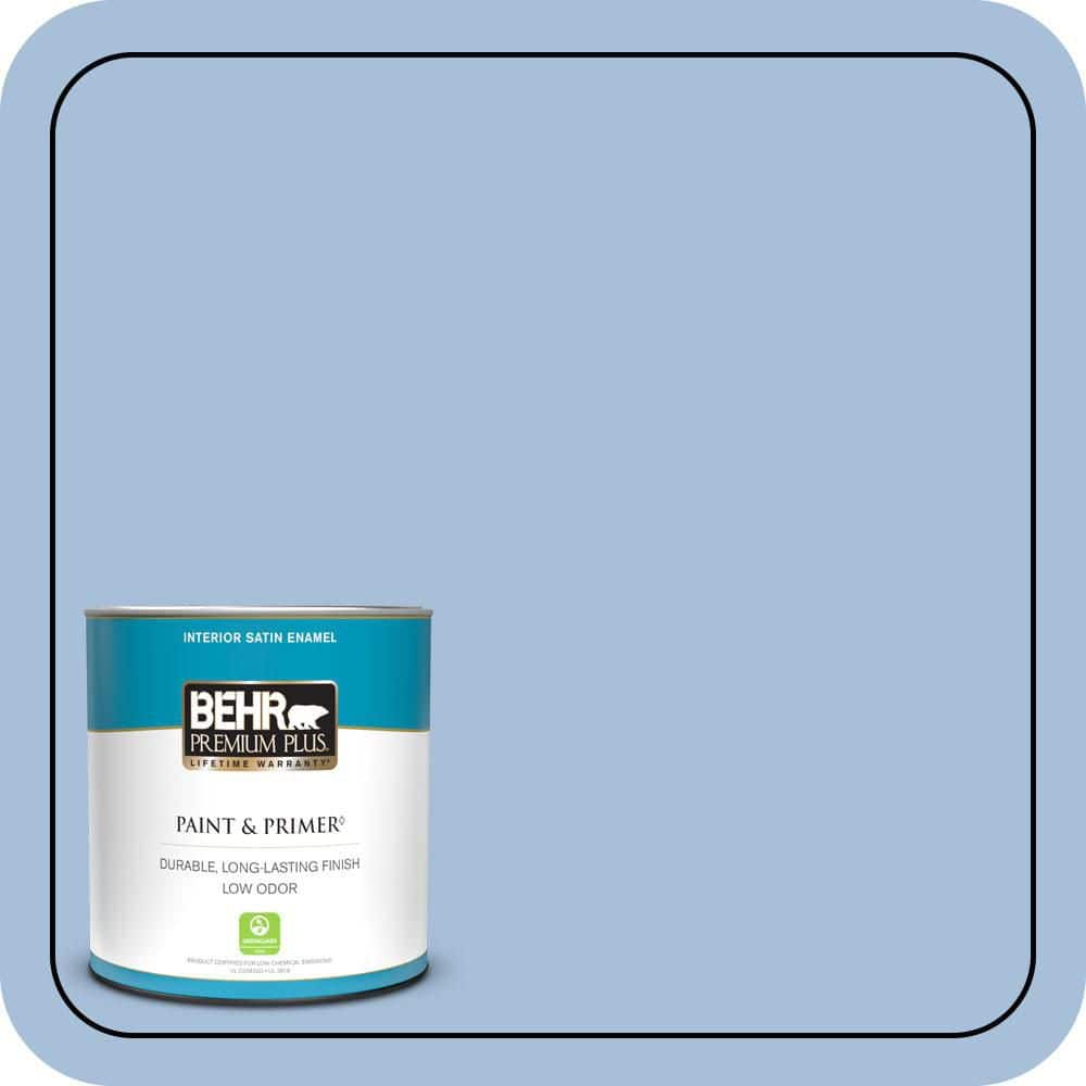 1 qt. #580D-4 Skysail Blue Satin Enamel Low Odor Interior Paint & Primer price history on PriceWatchPro