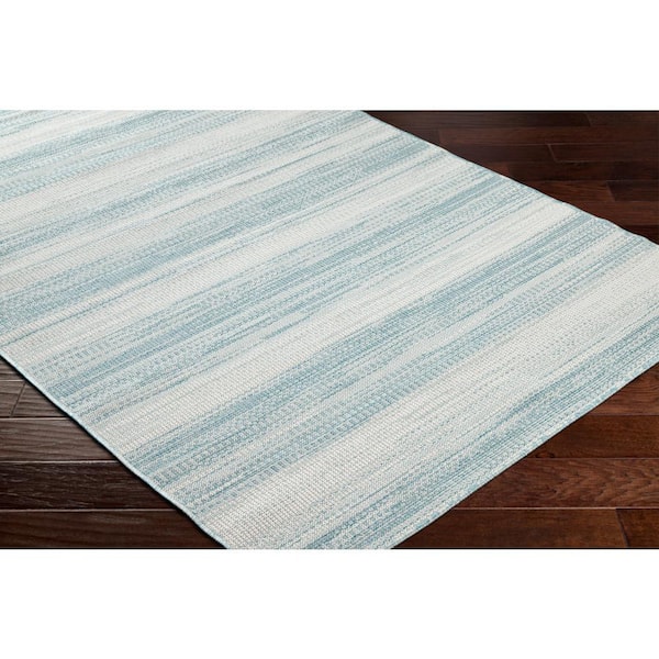 Hampton Denim/Beige Tribal 5 ft. x 7 ft. Indoor/Outdoor Area Rug