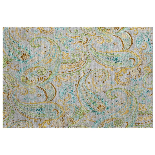 Dream Shag Premium Machine Washable Abstract ADS533 Gray 2 ft. x 3 ft. Accent Rug