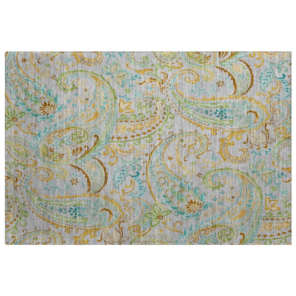 Dream Shag Premium Machine Washable Abstract ADS533 Gray 3 ft. x 4 ft. Area Rug price history on PriceWatchPro