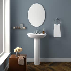 Cynthia 520 Pedestal Combo Bathroom Sink in White