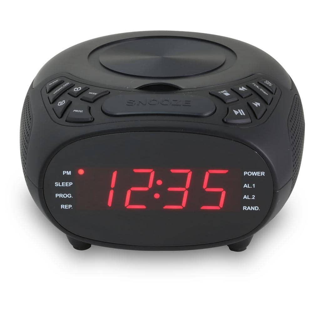 GPX Dual Alarm Clock FM Radio with CD PlayerCC318B The Home Depot