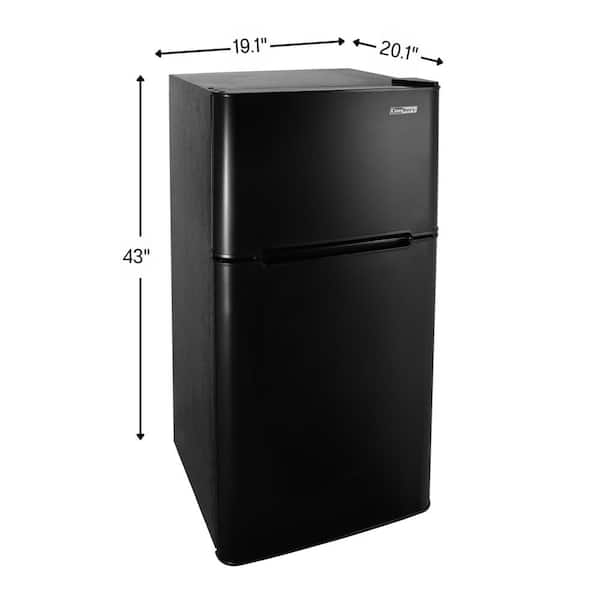 Small mini fridge with lock, 1.0 cubic feet, black
