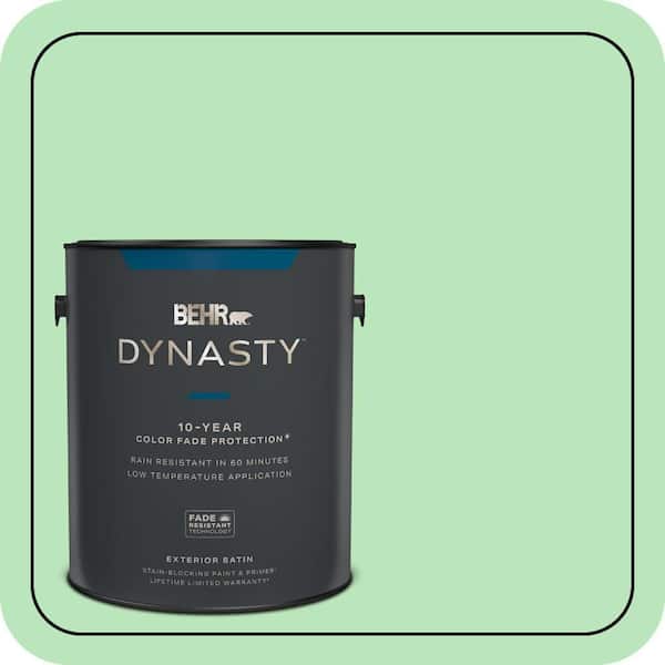 BEHR DYNASTY 1 gal. #P390-3 Mint Parfait Satin Enamel Exterior Stain-Blocking Paint & Primer