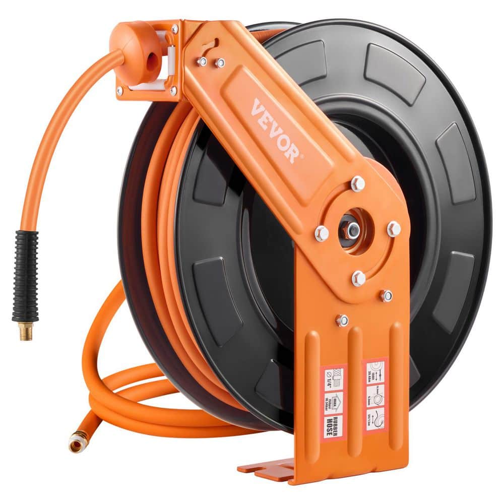 Retractable Air Hose Reel, 3/8IN. x 100FT. Rubber Air Hose Max 300PSI, with 5FT. Lead in, Ceiling/Wall Mount Steel Reel price history on PriceWatchPro