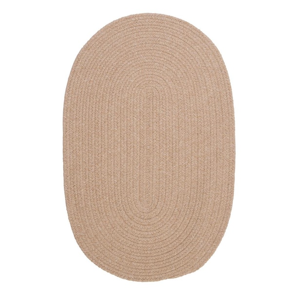 Edward Light Tan 8 ft. x 11 ft. Oval Braided Area Rug
