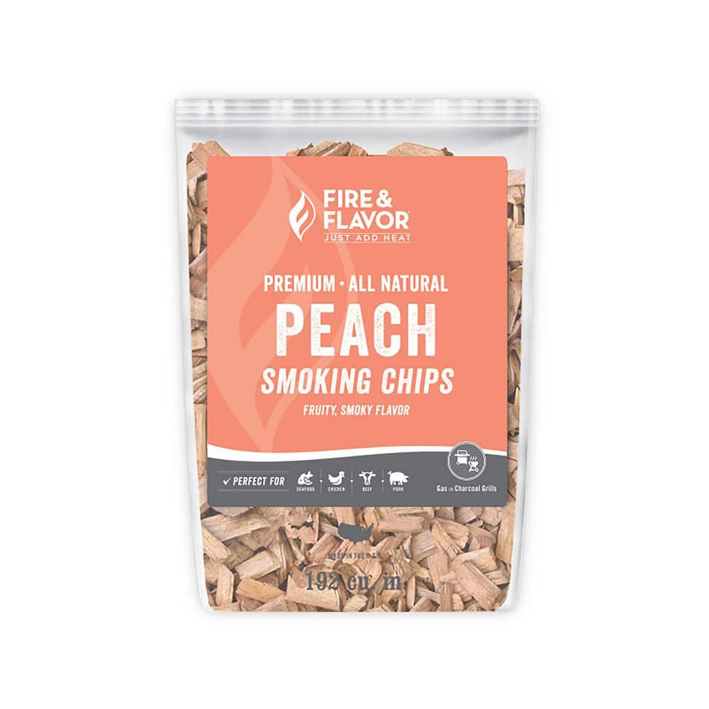 Fire and Flavor Peach All Natural Smoking Wood Chips FFW112 The  Home Depot