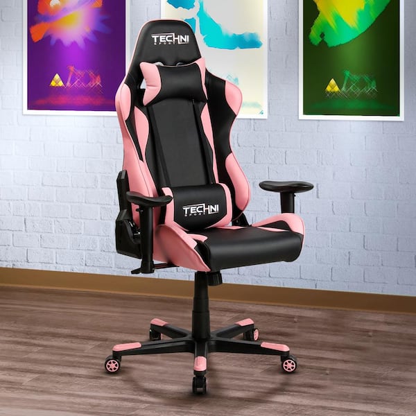 Techni Sport Pink Gaming Chair