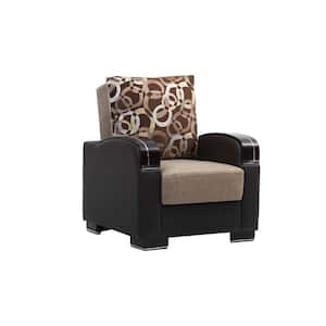 Goliath Collection Brown Convertible Armchair with Storage