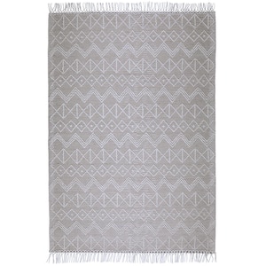 Orton Ivory, Taupe 6 x 9 Rectangle Solid Pattern Wool, Polyester, Cotton Runner Rug
