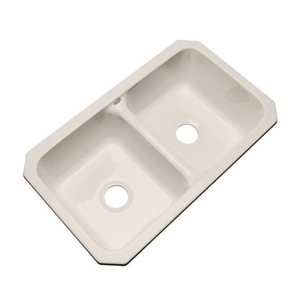 Thermocast Newport Undermount Acrylic 33 in. 0-Hole Double Bowl Kitchen Sink in Desert Bloom