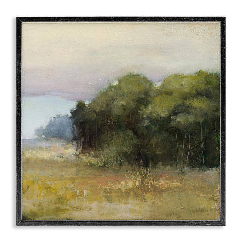 Edge Of Forest Landscape by Julia Purinton Black Framed Nature Giclee Art Print 24 in. x 24 in.