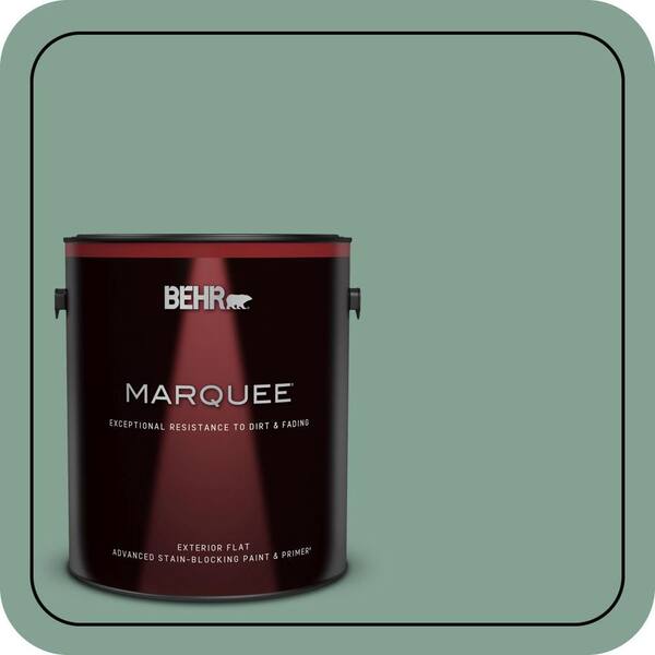 BEHR MARQUEE 1 gal. #S420-4 Australian Jade Flat Exterior Paint & Primer