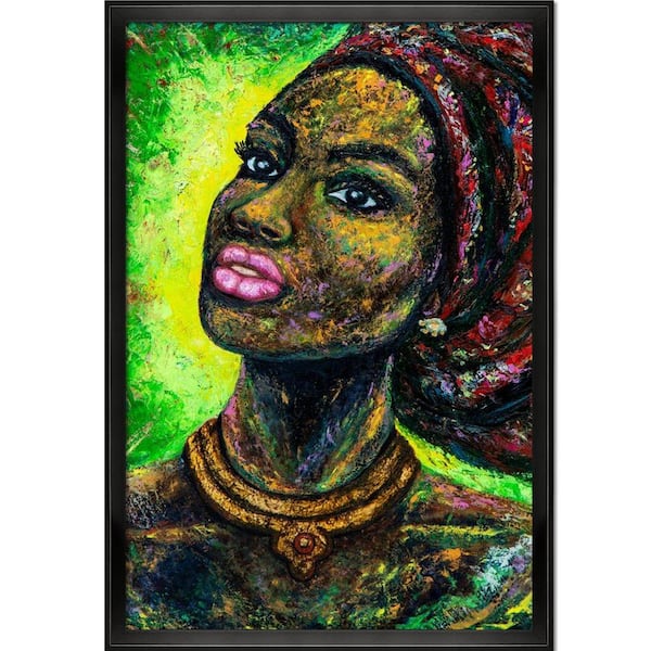 ArtistBe Arabic Woody by Larisa Lavrova Studio Black Wood Angle Framed People Oil Painting Art Print 26.5 in. x 38.5 in.