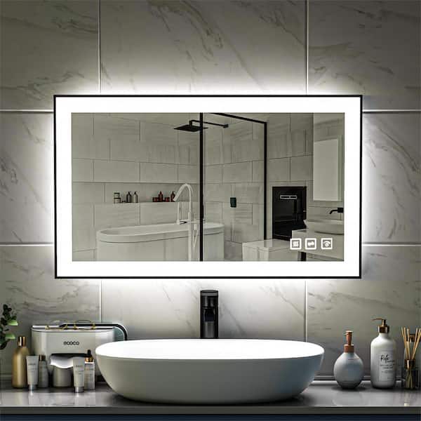 Rectangle LED Mirror TOOLKISS Shape: Rectangle, Size: 24 x 40