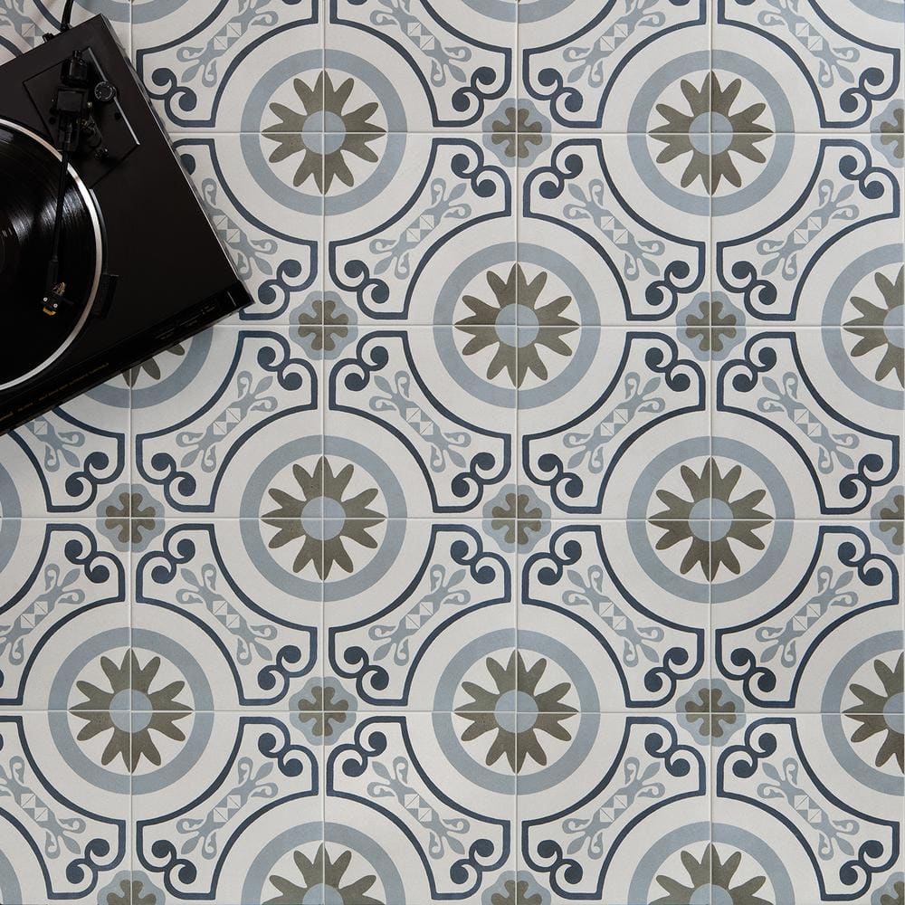 Aster Garden Square 9" x 9" Matte Porcelain Floor and Wall Tile