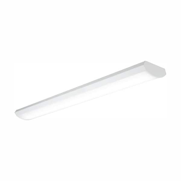 Metalux 3.58 ft. White Low Profile Linear Integrated LED Wrap Light Fixture at 3400 Lumens, 4000K Cool White, Dimmable
