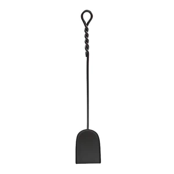 ACHLA DESIGNS 28 in. Tall Black Rope Design Standard Fireplace Shovel
