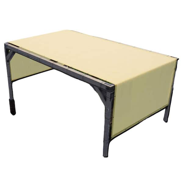 TMS 10 ft. x 20 ft. Beige Pergola Cover Replacement Sun Shade Canopy Commercial Grade Cloth for Outdoor Patio