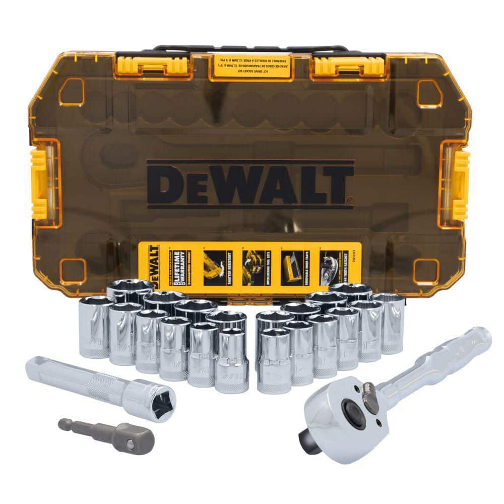 DEWALT TOUGHSERIES 23-Piece Mechanics Tool Set for 1/2 in. Drive