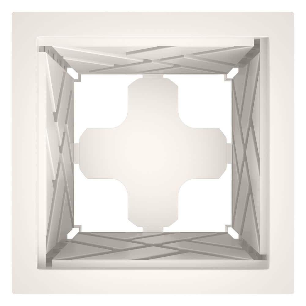 White Polypropylene 15.5-Inch Lattice Design Outdoor Planter Box