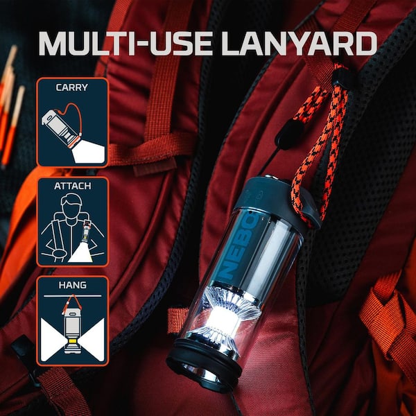 nebo 350 lumens black red flashlight lantern NEBO Galileo Tempest 350 Lantern