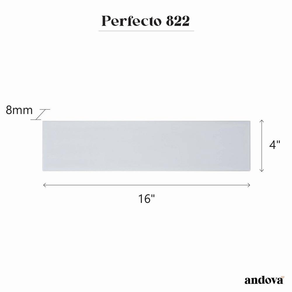 Perfecto Mirabella 4" x 16" Gray Glazed Ceramic Subway Tile