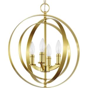 Equinox 4-Light Satin Brass Sphere Pendant