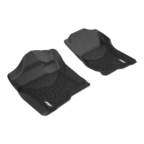 Aries StyleGuard XD Black Heavy Duty Floor Liners, Select Chevrolet Silverado, GMC Sierra Extended, Crew Cab, 1st Row Only