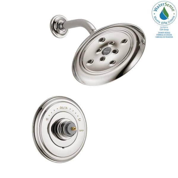 Delta Cassidy 14 Series 1-Handle Shower Faucet Trim Kit Only in Polished Nickel (Valve and Handles Not Included)