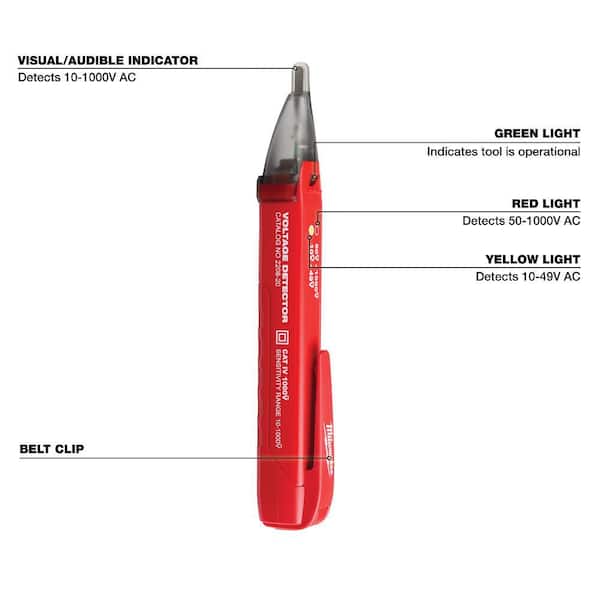 ダウラギリ産ポイント-208-1 Milwaukee Dual Range Voltage Detector 2208-20 - The Home Depot