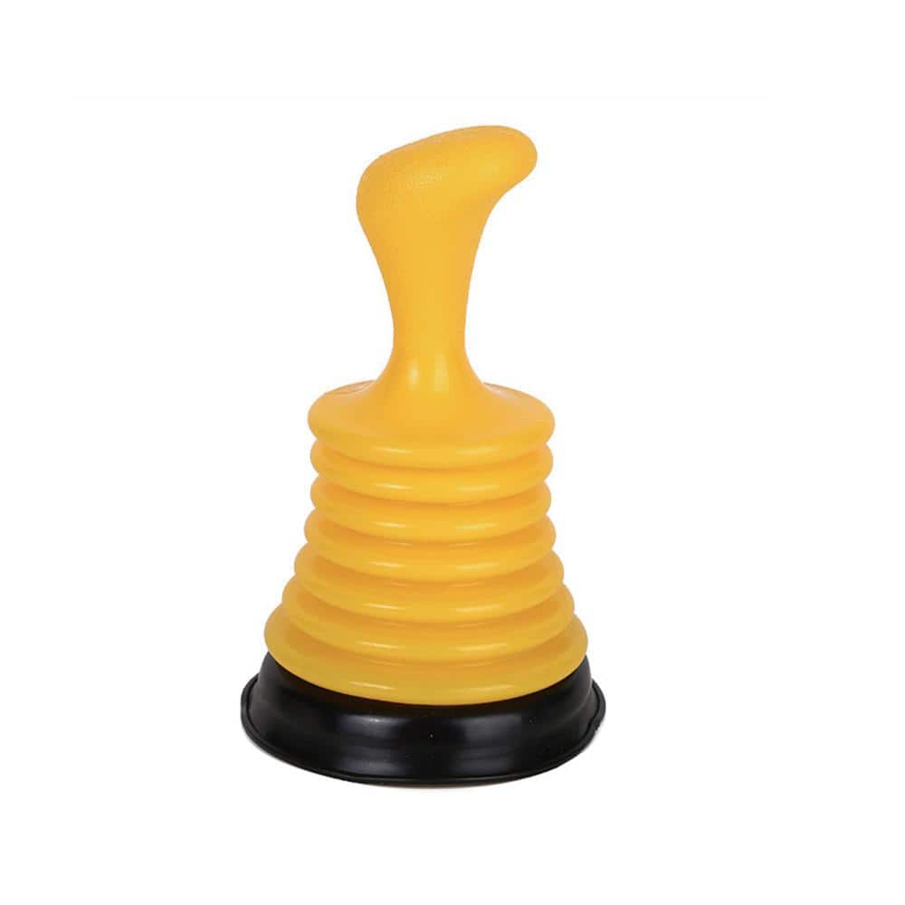 Meadow Lane Mini Drain Unclogger (7-in) Powerful Suction Plunger for Sink, Kitchen & Bath - Commercial Grade Gasket, Yellow, 2-P