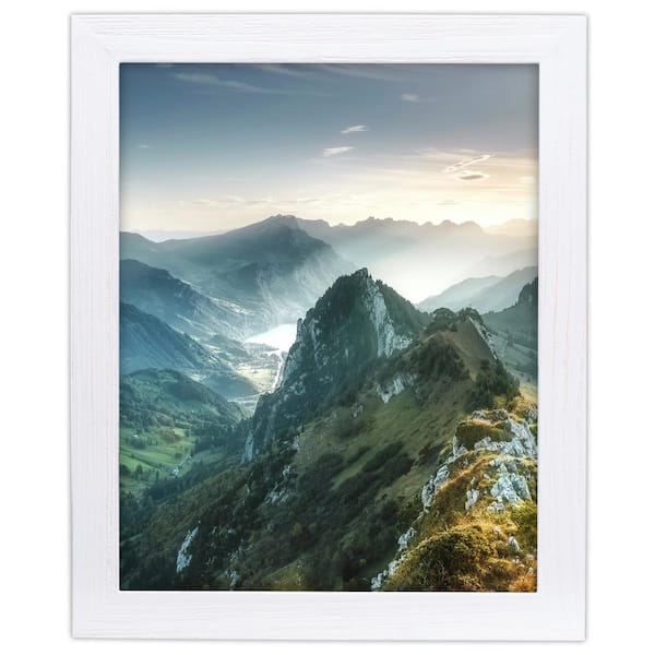 Malden 8 x 10 WHITE RIDGE LINEAR WOOD PICTURE FRAME - 4 PACK