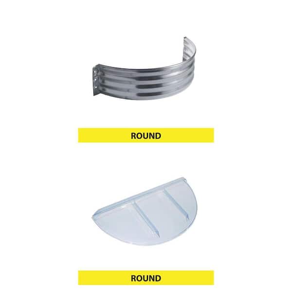 37 in. x 16 in. x 12 in. Steel Window Well and 39 in. x 17 in. Cover Combo