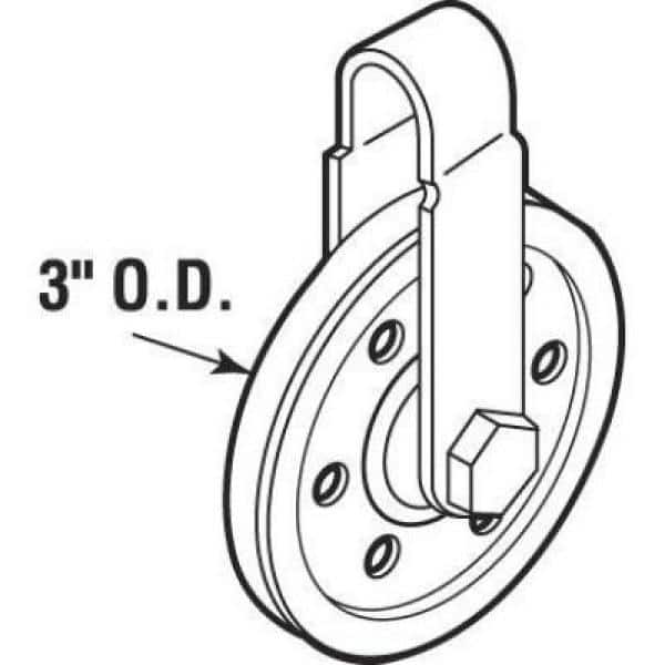 Prime-Line 3 in. D Steel Pulley /Strap and Bolt Prime-Line 3 in. D Steel Pulley /Strap and Bolt