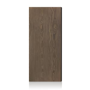 40 in. x 84 in. Walnut Texture Flush Hollow Core Veneer Composite Interior Door Slab