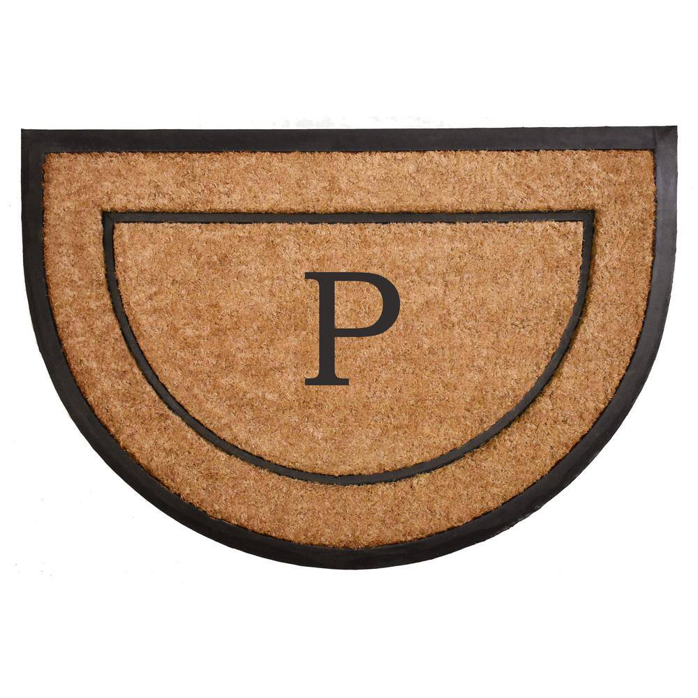 "The General Half-Circle Door Mat, 24"" x 36"", Letter P" price history on PriceWatchPro