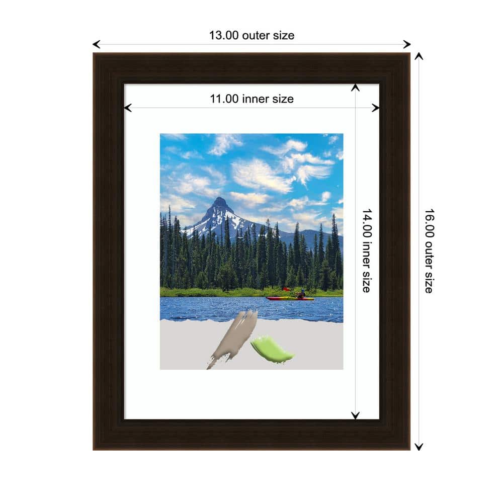 Espresso Brown Wood Rectangular Picture Frame with Satin Finish