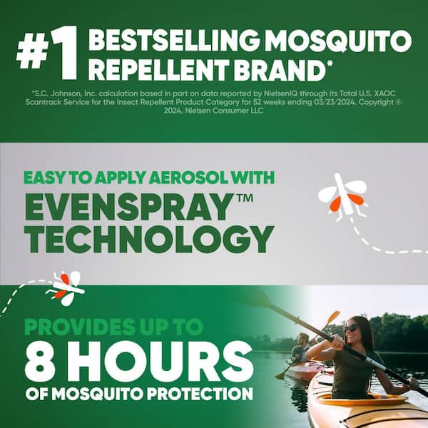 Deep Woods Mosquito Repellent V, up to 8 Hours of Protection from Mosquitoes, 6 oz.