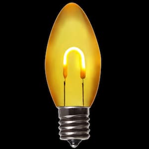 FlexFilament C9 LED Shatterproof Gold Vintage Edison Christmas Light Bulbs (5-Pack)