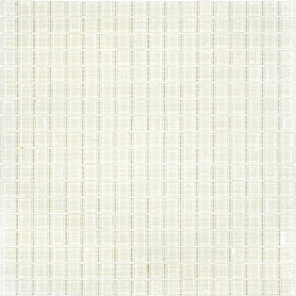 Apollo Tile Skosh 4" x 6" Glossy Cotton White Glass Mosaic Uniform square Wall and Floor Sample Tile (0.13 sq. ft./Piece) (1-Pack)