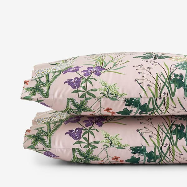 The Company Store Company Cotton Timeless Garden Blush King Sateen Pillowcases (Set of 2)
